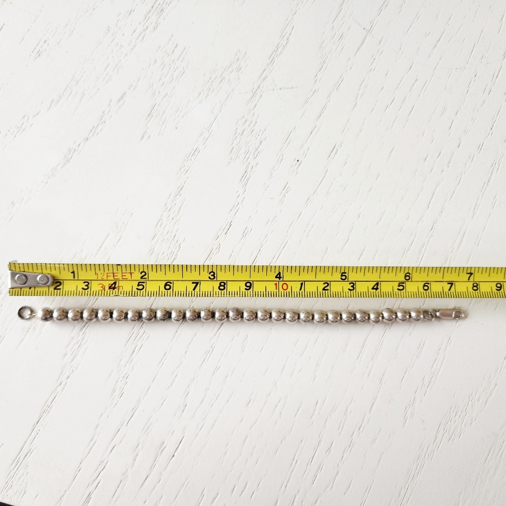 Sterling Silver Bead Bracelet - Picture 5 of 5
